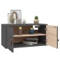 vidaXL Armario de pared de madera maciza de pino gris 60x30x30 cm