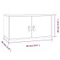 vidaXL Armario de pared de madera maciza de pino gris 60x30x30 cm