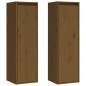 vidaXL Armario de pared 2 uds madera de pino marrón miel 30x30x100 cm vidaXL Armario de pared 2 uds madera de pino marrón miel 30x30x100 cm