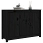 vidaXL Aparador de madera maciza de pino negro 100x35x74 cm vidaXL Aparador de madera maciza de pino negro 100x35x74 cm