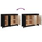 vidaXL Aparador de madera maciza de pino negro 100x35x74 cm vidaXL Aparador de madera maciza de pino negro 100x35x74 cm