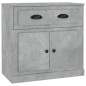 vidaXL Aparador de madera contrachapada gris hormigón 70x35,5x67,5 cm vidaXL Aparador de madera contrachapada gris hormigón 70x35,5x67,5 cm
