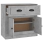 vidaXL Aparador de madera contrachapada gris hormigón 70x35,5x67,5 cm vidaXL Aparador de madera contrachapada gris hormigón 70x35,5x67,5 cm