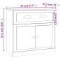 vidaXL Aparador de madera contrachapada gris hormigón 70x35,5x67,5 cm vidaXL Aparador de madera contrachapada gris hormigón 70x35,5x67,5 cm