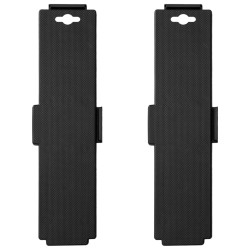 vidaXL Plataformas rodantes con 4 ruedas 2 pzas PP negro 170 kg