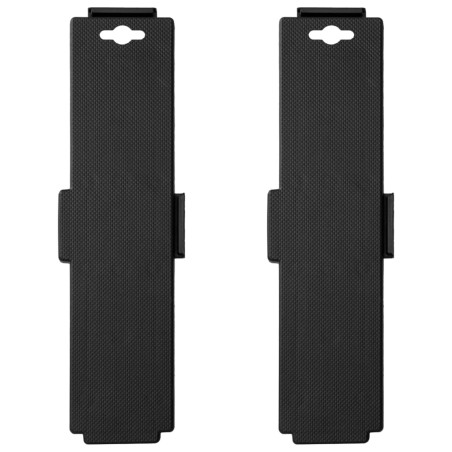 vidaXL Plataformas rodantes con 4 ruedas 2 pzas PP negro 170 kg