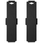 vidaXL Plataformas rodantes con 4 ruedas 2 pzas PP negro 170 kg