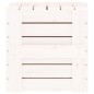 vidaXL Caja de almacenaje madera maciza de pino blanca 58x40,5x42 cm