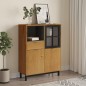 vidaXL Aparador alto con puerta vidrio FLAM madera pino 92x40x122,5 cm vidaXL Aparador alto con puerta vidrio FLAM madera pino 92x40x122,5 cm