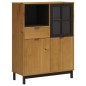 vidaXL Aparador alto con puerta vidrio FLAM madera pino 92x40x122,5 cm vidaXL Aparador alto con puerta vidrio FLAM madera pino 92x40x122,5 cm