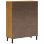 vidaXL Aparador alto con puerta vidrio FLAM madera pino 92x40x122,5 cm vidaXL Aparador alto con puerta vidrio FLAM madera pino 92x40x122,5 cm
