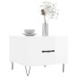 vidaXL Mesa de centro 2 uds madera ingeniería blanco brillo 50x50x40cm