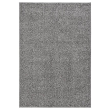 vidaXL Alfombra de pelo corto gris 160x230 cm
