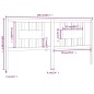vidaXL Cabecero madera maciza de pino 206x4x100 cm vidaXL Cabecero madera maciza de pino 206x4x100 cm