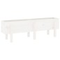 vidaXL Arriate elevado de jardín madera maciza pino blanco 121x30x38cm vidaXL Arriate elevado de jardín madera maciza pino blanco 121x30x38cm