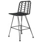 vidaXL Taburetes de cocina 2 uds ratán PE y acero negro 45x56x103,5 cm vidaXL Taburetes de cocina 2 uds ratán PE y acero negro 45x56x103,5 cm