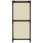 vidaXL Armario almacenaje de acero con 4 cestas tela crema 63x30x71 cm vidaXL Armario almacenaje de acero con 4 cestas tela crema 63x30x71 cm