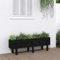 vidaXL Arriate elevado de jardín madera maciza pino negro 121x30x38 cm vidaXL Arriate elevado de jardín madera maciza pino negro 121x30x38 cm