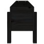 vidaXL Arriate elevado de jardín madera maciza pino negro 121x30x38 cm vidaXL Arriate elevado de jardín madera maciza pino negro 121x30x38 cm