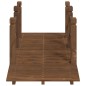 vidaXL Puente de jardín con barandillas madera de abeto 150x67x56cm vidaXL Puente de jardín con barandillas madera de abeto 150x67x56cm