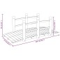 vidaXL Puente de jardín con barandillas madera de abeto 150x67x56cm vidaXL Puente de jardín con barandillas madera de abeto 150x67x56cm