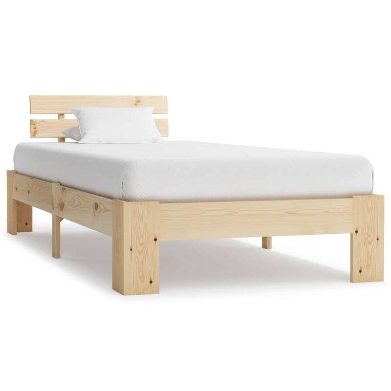 vidaXL Estructura de cama de madera maciza de pino 90x200 cm vidaXL Estructura de cama de madera maciza de pino 90x200 cm