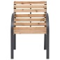 vidaXL Sillas de jardín 2 unidades madera maciza de abeto