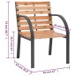 vidaXL Sillas de jardín 2 unidades madera maciza de abeto