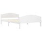 vidaXL Estructura de cama de madera maciza de pino blanco 160x200 cm