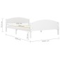 vidaXL Estructura de cama de madera maciza de pino blanco 160x200 cm