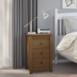 vidaXL Mesita de noche madera maciza de pino marrón miel 40x35x61,5 cm vidaXL Mesita de noche madera maciza de pino marrón miel 40x35x61,5 cm
