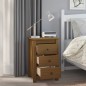 vidaXL Mesita de noche madera maciza de pino marrón miel 40x35x61,5 cm vidaXL Mesita de noche madera maciza de pino marrón miel 40x35x61,5 cm