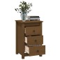 vidaXL Mesita de noche madera maciza de pino marrón miel 40x35x61,5 cm vidaXL Mesita de noche madera maciza de pino marrón miel 40x35x61,5 cm