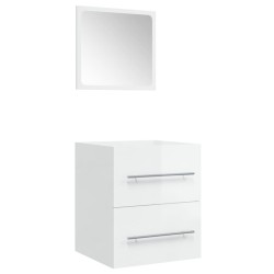 vidaXL Armario de baño con espejo blanco brillante 41x38,5x48 cm 