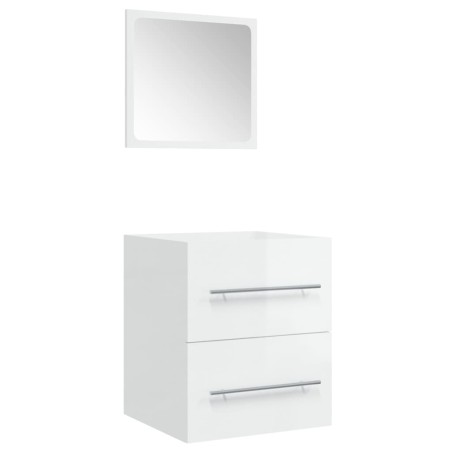 vidaXL Armario de baño con espejo blanco brillante 41x38,5x48 cm 