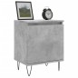 vidaXL Mesitas de noche 2 uds madera gris hormigón 40x30x50 cm