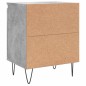 vidaXL Mesitas de noche 2 uds madera gris hormigón 40x30x50 cm