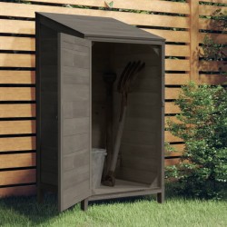 vidaXL Cobertizo de jardín madera abeto maciza antracita 55x52x112 cm