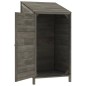 vidaXL Cobertizo de jardín madera abeto maciza antracita 55x52x112 cm