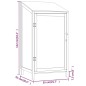 vidaXL Cobertizo de jardín madera abeto maciza antracita 55x52x112 cm