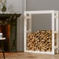 vidaXL Estante para leña madera maciza de pino blanco 80x25x100 cm vidaXL Estante para leña madera maciza de pino blanco 80x25x100 cm