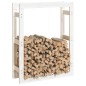 vidaXL Estante para leña madera maciza de pino blanco 80x25x100 cm vidaXL Estante para leña madera maciza de pino blanco 80x25x100 cm