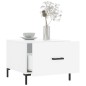 vidaXL Mesa de centro 2 uds madera ingeniería blanco brillo 50x50x40cm