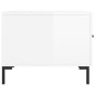 vidaXL Mesa de centro 2 uds madera ingeniería blanco brillo 50x50x40cm