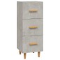 vidaXL Aparador de madera contrachapada gris hormigón 34,5x34x90 cm vidaXL Aparador de madera contrachapada gris hormigón 34,5x34x90 cm