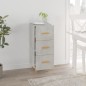 vidaXL Aparador de madera contrachapada gris hormigón 34,5x34x90 cm vidaXL Aparador de madera contrachapada gris hormigón 34,5x34x90 cm