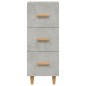 vidaXL Aparador de madera contrachapada gris hormigón 34,5x34x90 cm vidaXL Aparador de madera contrachapada gris hormigón 34,5x34x90 cm