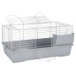 vidaXL Jaula de animales pequeños polipropileno metal gris 80x45x39 cm vidaXL Jaula de animales pequeños polipropileno metal gris 80x45x39 cm