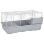 vidaXL Jaula de animales pequeños polipropileno metal gris 80x45x39 cm vidaXL Jaula de animales pequeños polipropileno metal gris 80x45x39 cm