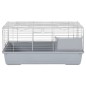 vidaXL Jaula de animales pequeños polipropileno metal gris 80x45x39 cm vidaXL Jaula de animales pequeños polipropileno metal gris 80x45x39 cm